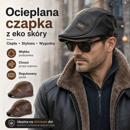 1 za 99 zł.🧢🔥Nowy, wysokiej jakości, skórzany beret na jesień i zimę w stylu retro
