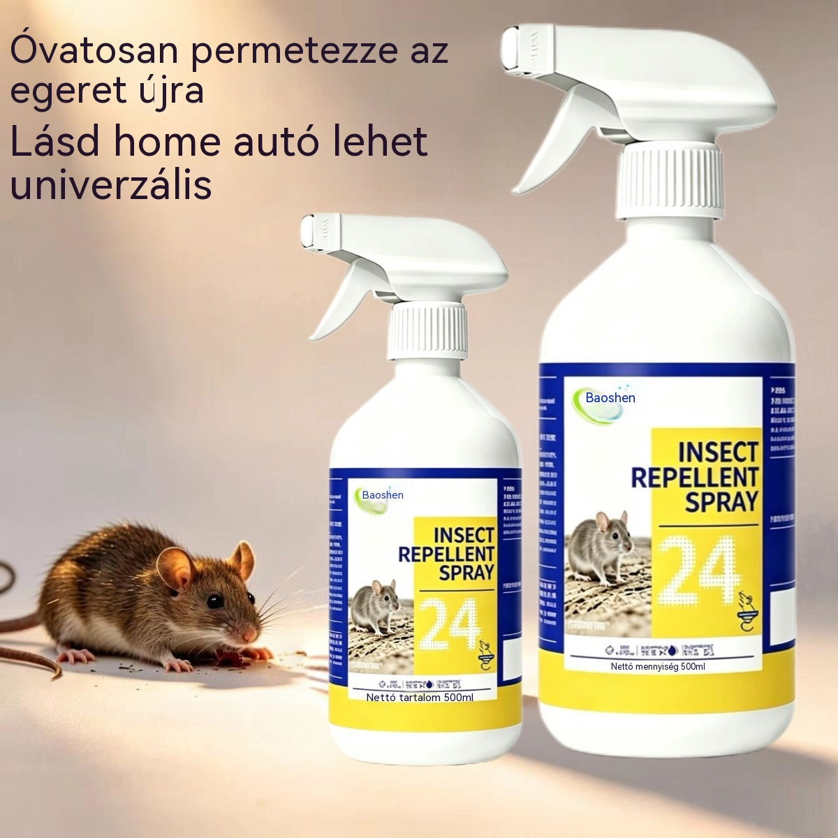 Univerzális rágcsáló- és rovarriasztó spray
