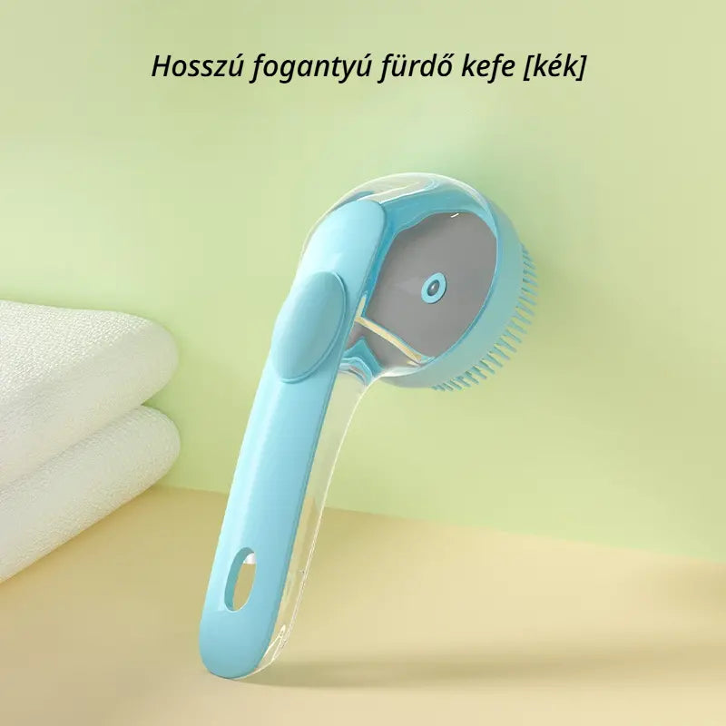 🚿🐕【2 tétel—8000 Ft】 Állatfürdető kefe, hosszú nyéllel és samponadagolóval