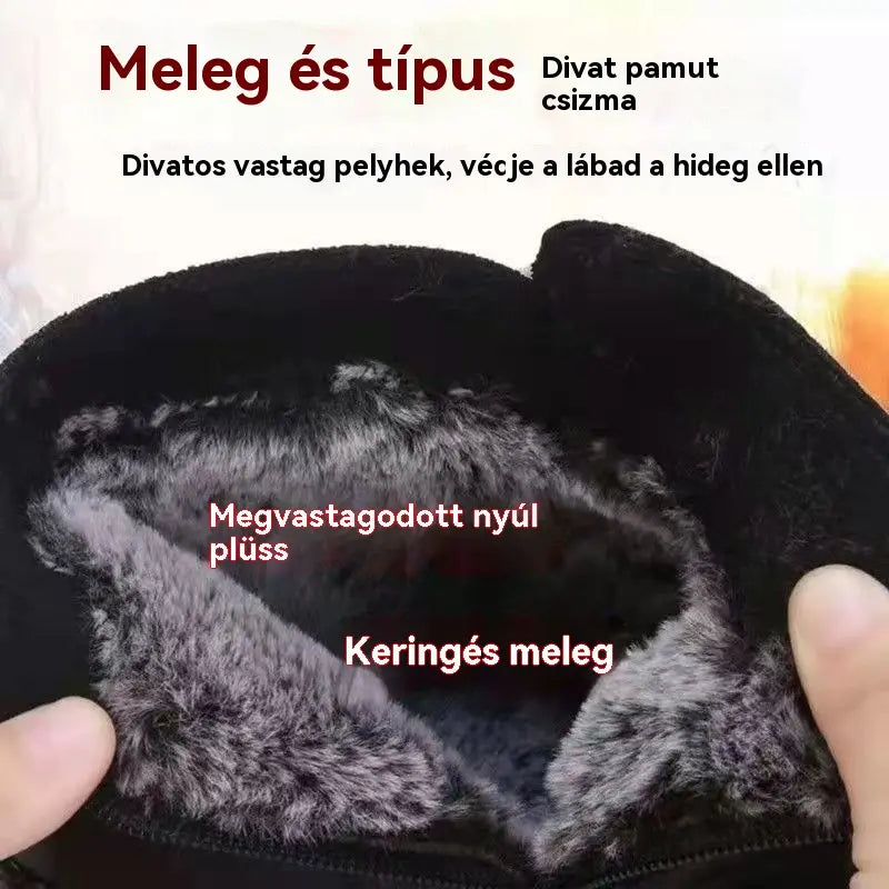 【50%OFF】💥【35-40】Női bőr, pamut, csúszásmentes, kézzel készített cipők őszre és télre