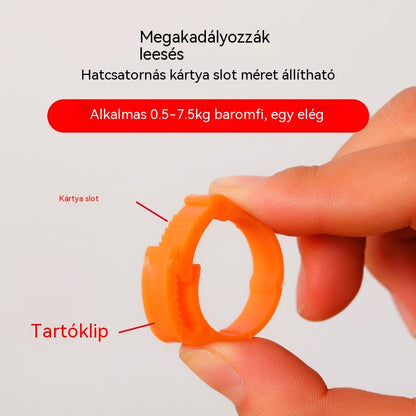 🐓🔢 Állítható, pattinthatós baromfi lábgűrű ✨