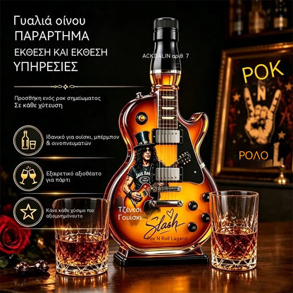 Elektromos gitár alakú whiskysüveg – retró rock and roll legendás modell, prémium üvegajándék férfiaknak és bároknak