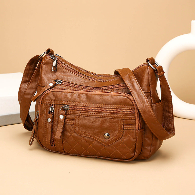 💥【45% OFF】👜2026 új, nagy kapacitású puha bőr válltáska/crossbody táska