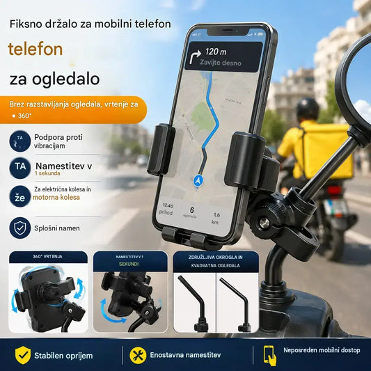 🚴 Držalo za telefon za motor z varnim oprijemom