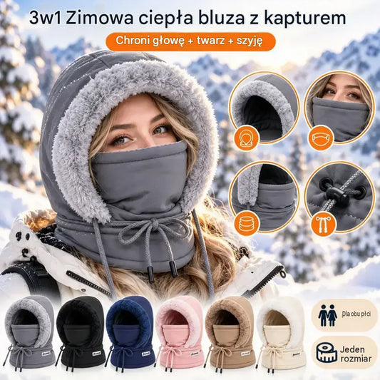 🔥Ciepła czapka outdoorowa z podszewką z polaru – model 3 w 1