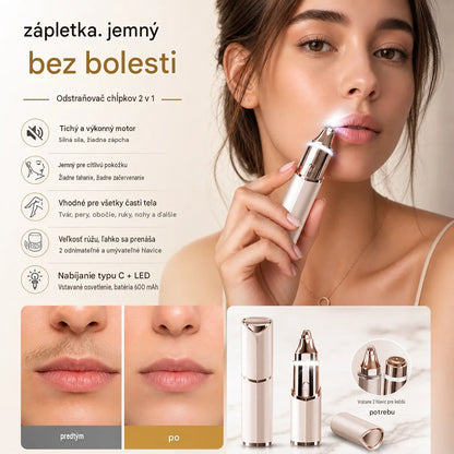 🎁 Model 2026 – 50% zľava💥💗 Zariadenie 2 v 1 na odstraňovanie chĺpkov na tvári a tvarovanie obočia