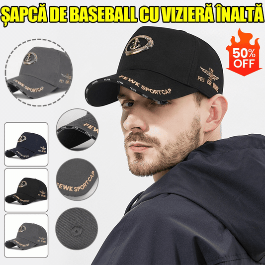 30% ΕΚΠΤΩΣΗ🧢☀️🔥Αυθεντικό καπέλο μπέιζμπολ με μεταλλικό λογότυπο Anchor, Πεντάφυλλο καπέλο προστασίας από τον ήλιο, Ψηλή σόλα