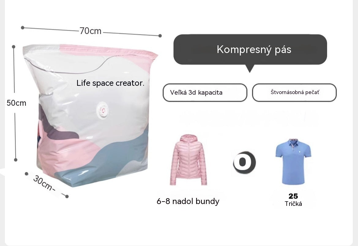 👕📦【🔥5 kusů 590 Kč】Kompresní sáčky na uložení oblečení, nevyžadují vysávání, zesílená konstrukce.