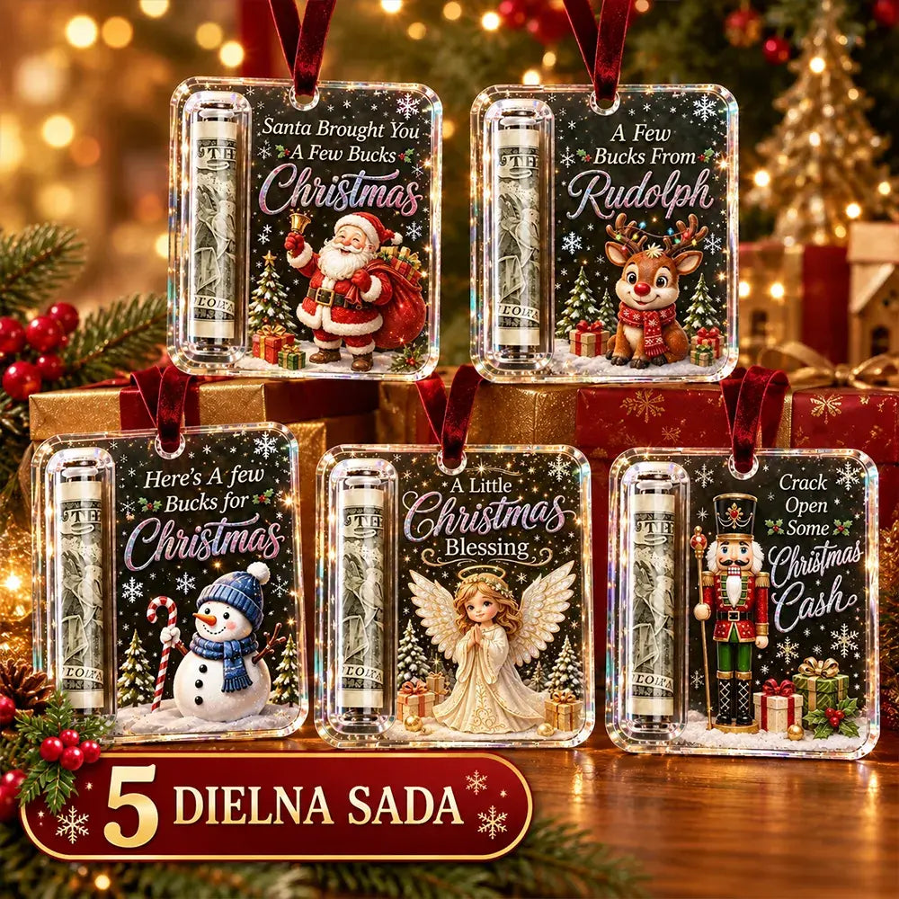 🔥5 darab 8800 Ft🎄 Karácsonyi pénzdísz ✨ Bankjegyeket rejtő karácsonyfadísz - kreatív és meglepő ünnepi ajándék.