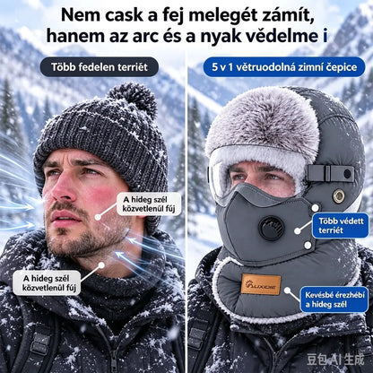 🧢👍Hőszigetelt kerékpáros sapka hideg időre - szélálló, fülvédővel