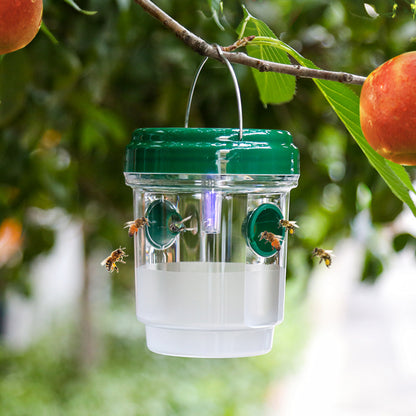 🐝☀️[2 артикула] Капан за оси със слънчева енергия за терасата и градината 🔋🌿 - ефективен, презареждаем и устойчив на атмосферни влияния - без химикали, до 500 м² - спестете сега!