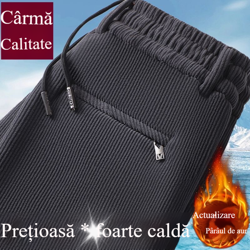 【M-5XL】 Pánske tepláky Jeseň Zima Velvet Plus Velvet Voľné ležérne nohavice