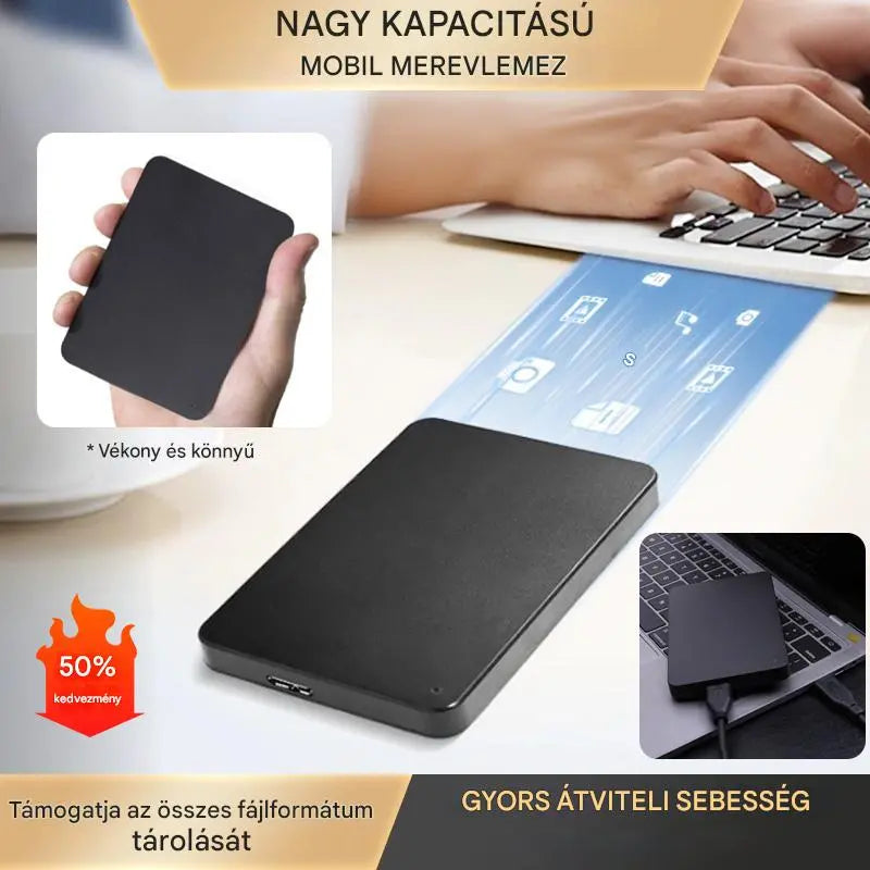 【Utolsó nap 50% kedvezmény】20 TB-os hordozható merevlemez