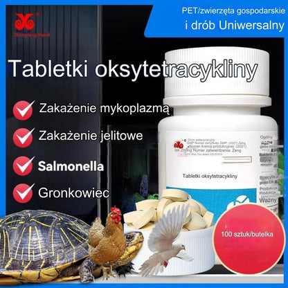 🕊️🐔🐷 【Kup jeden, drugi otrzymasz gratis】Leki weterynaryjne Oksytetracyklina Tabletki przeciwbakteryjne, przeciwzapalne i przeciwbiegunkowe
