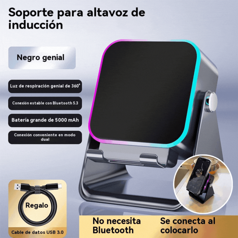 🔥📢 50% ΕΚΠΤΩΣΗ! Ηχείο Bluetooth 5 σε 1 με ασύρματη φόρτιση και ρυθμιζόμενη βάση τηλεφώνου 🎶⚡