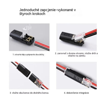 🥳 50% zľava! ⏰ 【1000 kusov skladom】Konektor kábla bez odizolovania, s uzamykateľnou prackou, bezpečným uzáverom a protišmykovou úpravou ⚡️