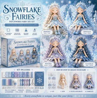 🌸50% kedvezmény - Mesebeli varrás sorozat - Saját készítésű patchwork tündérbaba készlet✨👼