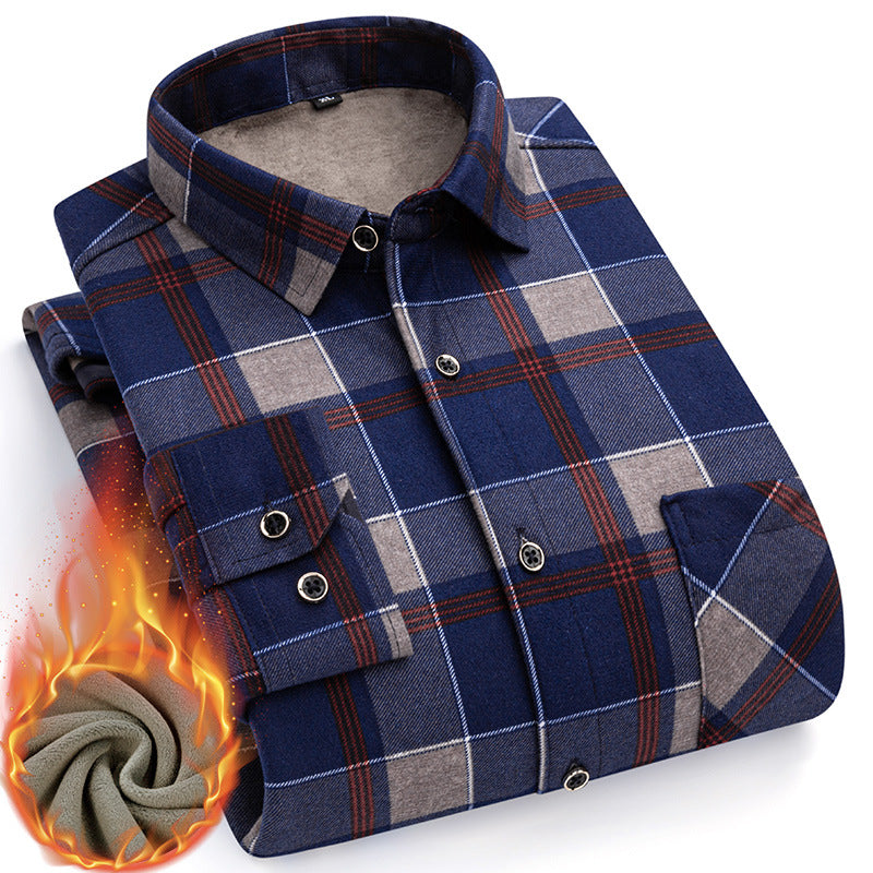 👔【L-5XL】Az új, kétoldalas bársony thermo ing őszi és téli viseletre, divatos és sokoldalú.