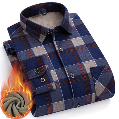 👔【L-5XL】Az új, kétoldalas bársony thermo ing őszi és téli viseletre, divatos és sokoldalú.