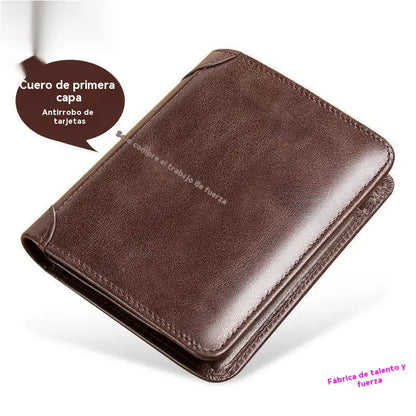 👔💳 1 kos 21 EUR ✅✨ Nova moška denarnica iz pravega usnja s protikradje