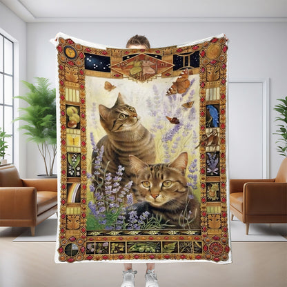 🎁🐱【130*150CM】Manta para dormir Gato Real