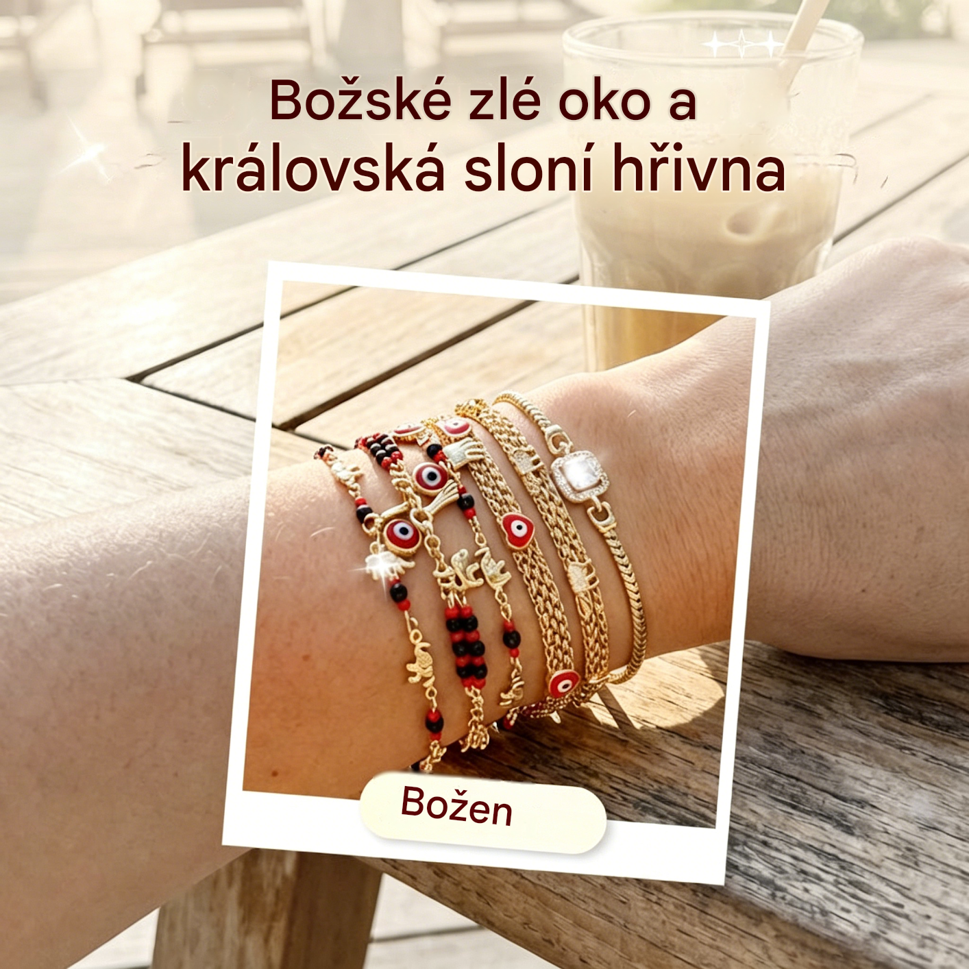 📿 PONUDBA ZA OMEJEN ČAS: 50 % POPUST! 🌀 Boho zapestnica z obeski in srečnim slonom: simbolični obeski, nastavljiv kroj, pozlačena in 7 stilov ✨