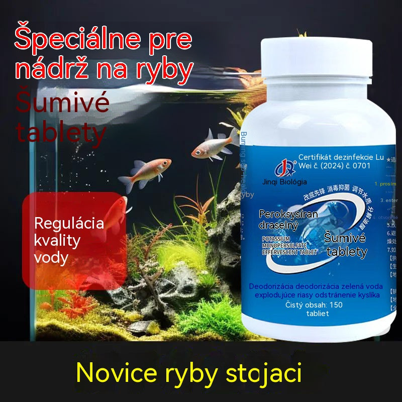 🐟【300 kapsúl】💧Šumivé tablety na čistenie vody v akváriách a jazierkach🔥