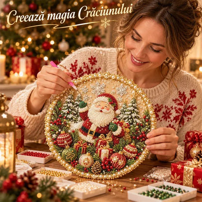 ✨ Súprava na vlastnoručnú výrobu ozdobného venca s korálkami a perlami ⚡ · 3D závesná nástenná dekorácia · 4 sezónne a vianočné motívy 🌟!