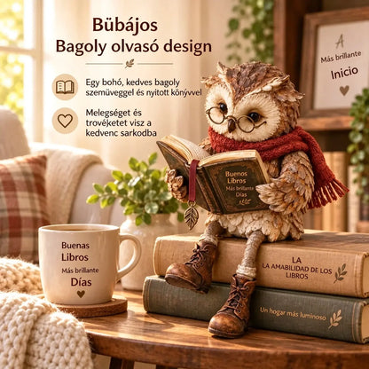 💥 50% kedvezmény korlátozott ideig! 🦉 Imádnivaló olvasó bagoly figura