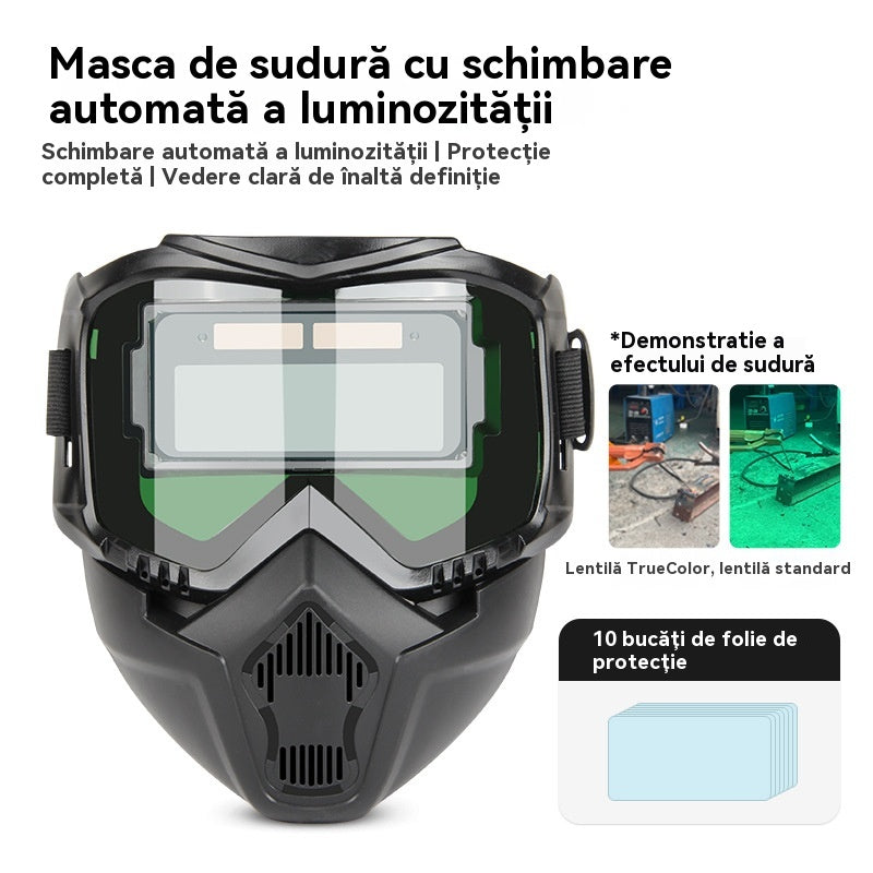 🔥😎 Teljesen automatikus hegesztősisak védőmaszkkal és automatikusan sötétedő szűrővel