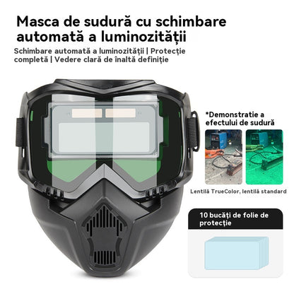 🔥😎 Teljesen automatikus hegesztősisak védőmaszkkal és automatikusan sötétedő szűrővel