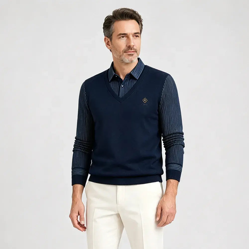 🔥👔【M-4XL】Moški dvodelni komplet iz vrhunskega kašmirja