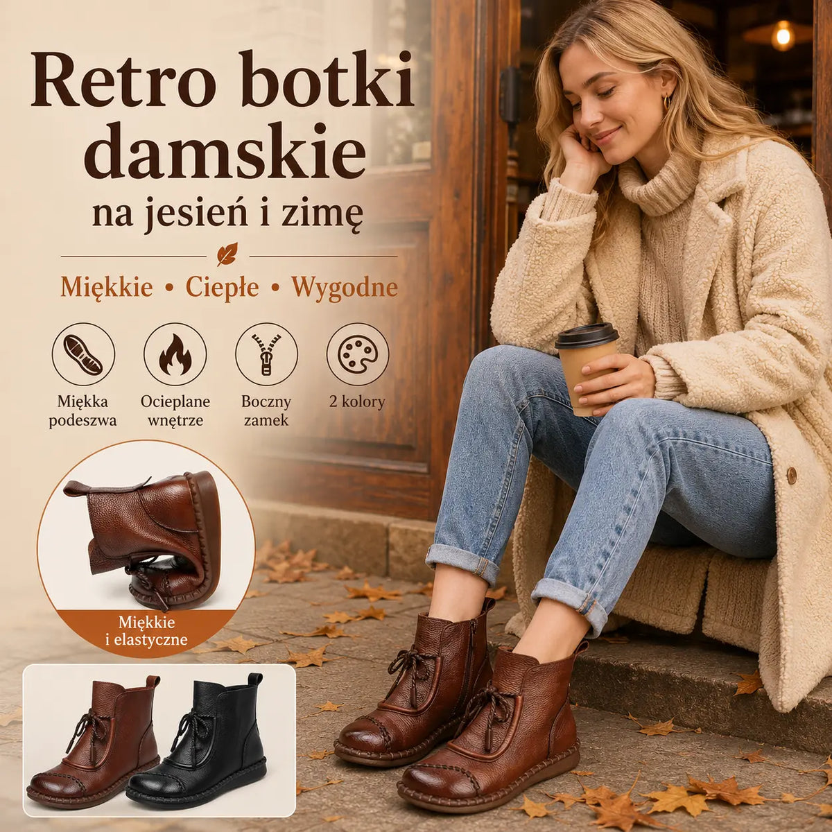 🔥✨【Veľkosti 35-40】🌷👢Prepredanie začiatkom jesene🎉 Dámske retro topánky z mäkkej kože