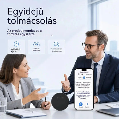 AI nyelvi fordítóeszköz – Valós idejű, kétirányú hangfordító többnyelvű támogatással