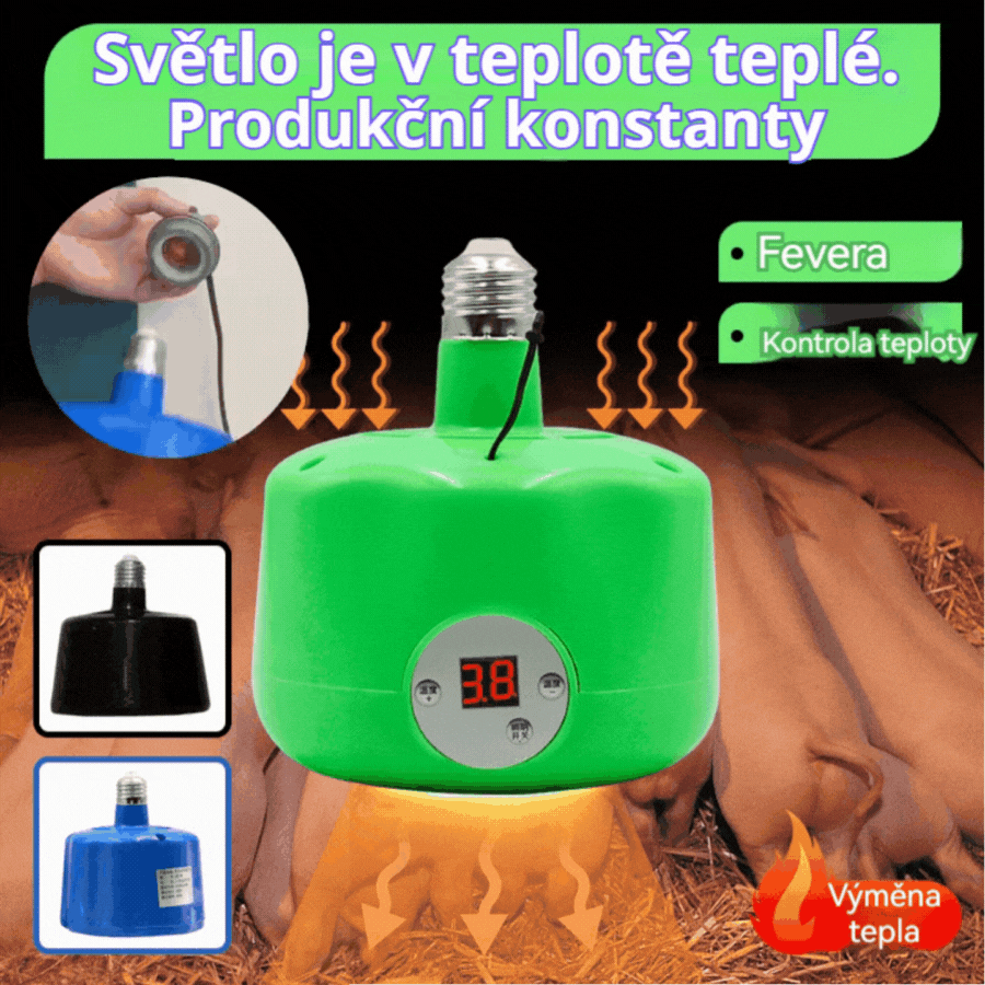 🔥🔥 Intelligens állandó hőmérsékletű állandó hőmérsékletű fűtőlámpa a háziállatok tenyésztéséhez