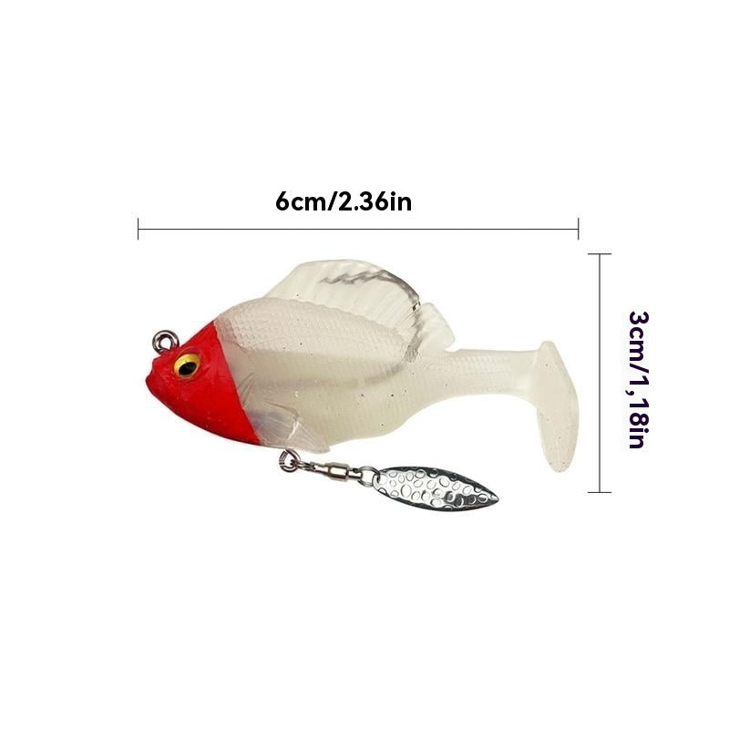 🎣【12/ τεμ.】 μαλακά δολώματα ψαρέματος με πολλά προ-εξοπλισμένα κεφάλια jig