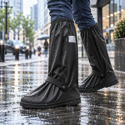 ☔ Tökéletes esővédelem! Magas szárú, vízálló cipővédők (40 cm magasak)! Vastagított, csúszásgátló talp · Tartós PVC anyag!