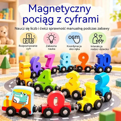 🔥2 sztuka 109zł  🔥🚂 Magnetyczny pociąg z cyframi dla dzieci | Edukacyjna zabawka konstrukcyjna do nauki poprzez zabawę