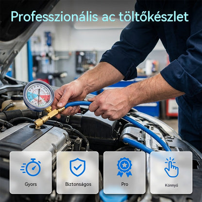 ⏳Korlátozott ideig érvényes ajánlat⏰ R134a AC töltőtömlő nyomásmérővel – univerzális és könnyen használható barkácseszköz 🔧