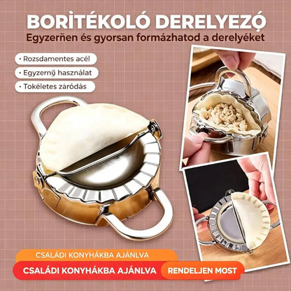 🥟8,5 cm-es szaggató + 8,5 cm-es gombócformázó✨ Tökéletes végeredményű házi gombócok percek alatt!✨ Élelmiszer-ipari minőségű rozsdamentes acél