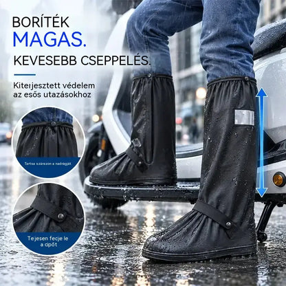 ☔ Tökéletes esővédelem! Magas szárú, vízálló cipővédők (40 cm magasak)! Vastagított, csúszásgátló talp · Tartós PVC anyag!