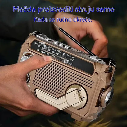 【45% OFF】Radio de emergencia portátil con carga manual y luz LED