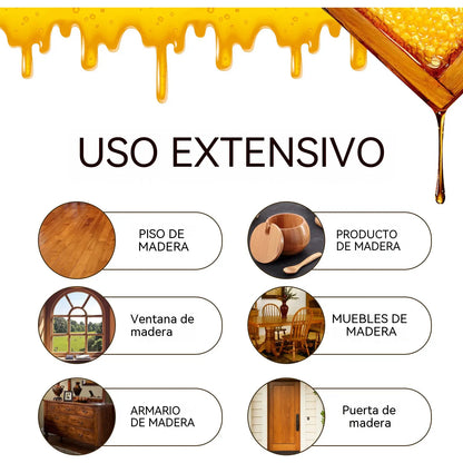 Spray de cera de abeja natural micromolecular para el cuidado de muebles, mantenimiento y pulido de suelos.