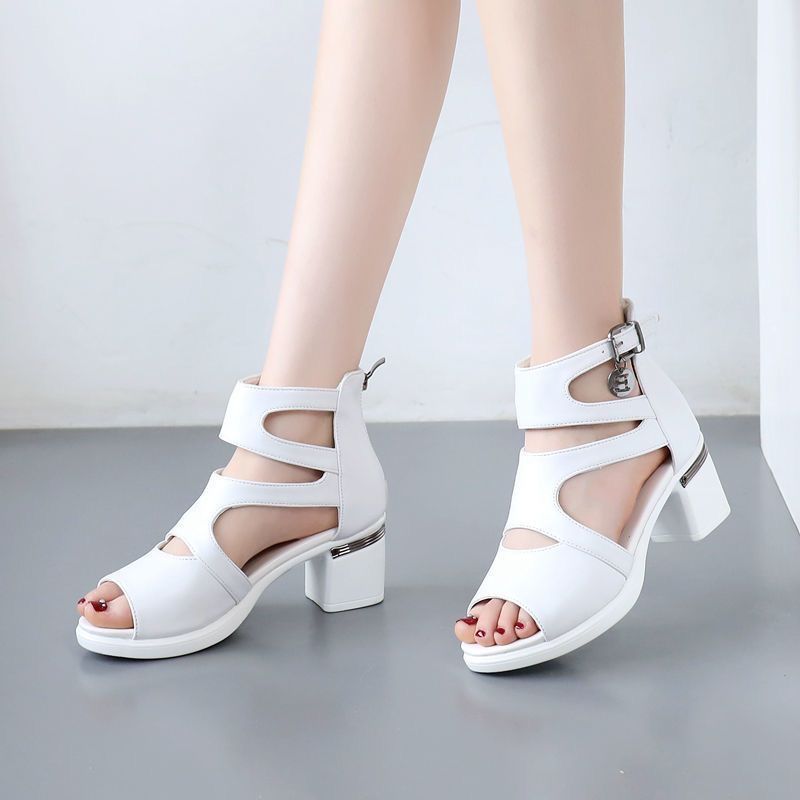 🥰Най-ниска цена за ограничен период от време✨✨【35-41】👠Нови летни сандали с дебели токчета и отворена рибена уста