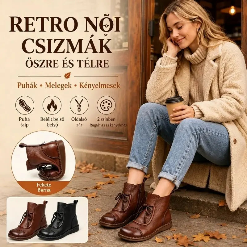🔥✨【35-40-es méretek】🌷👢Kora őszi előértékesítés🎉 Női retró puha bőrcipők