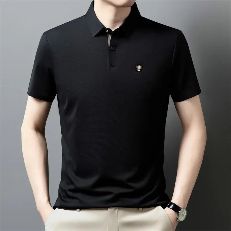 【M-4XL】Nova ledeno svilena polo majica s reverom i pola rukava za ljeto 2026.