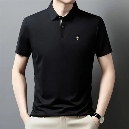 【M-4XL】Nova ledeno svilena polo majica s reverom i pola rukava za ljeto 2026.