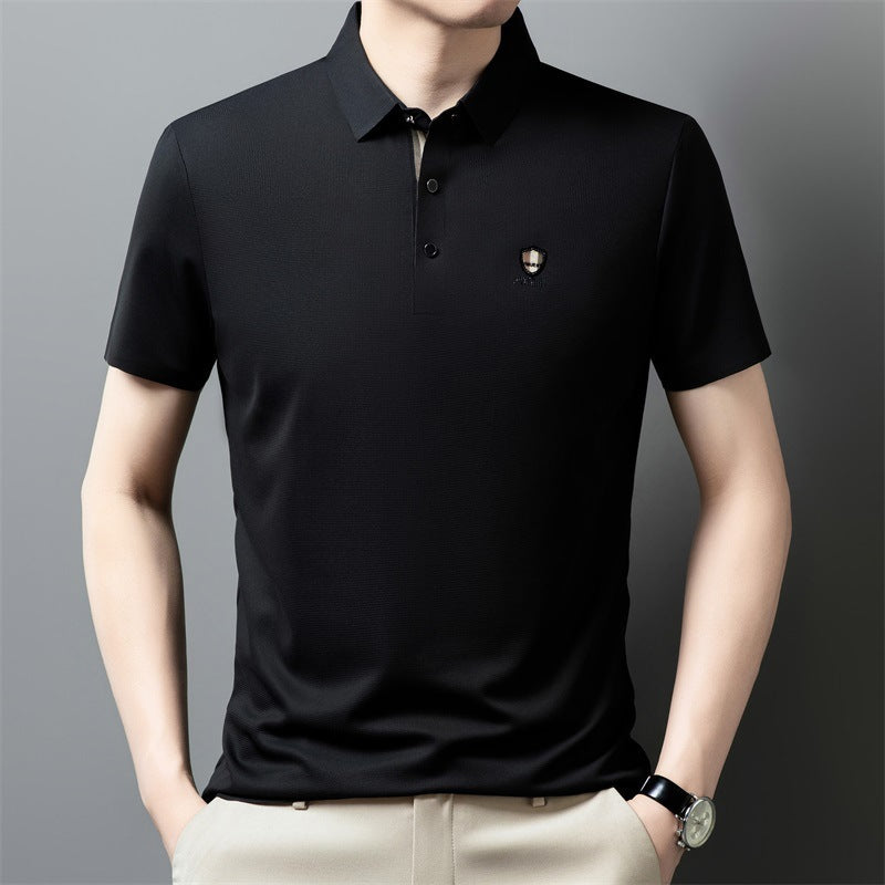【M-4XL】Nova ledeno svilena polo majica s reverom i pola rukava za ljeto 2026.