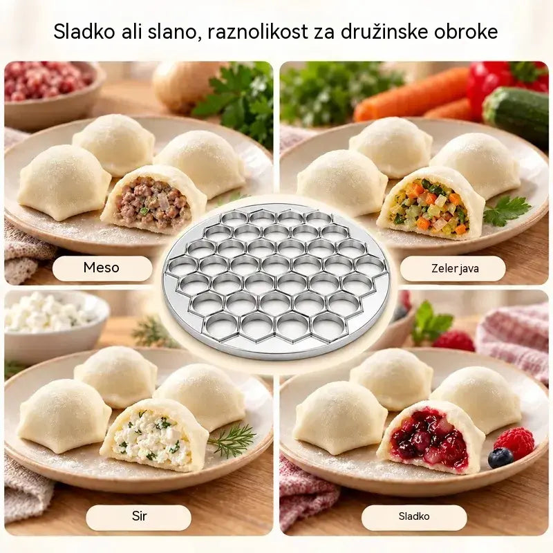 🥟 Pripravitežlikrofevnekajsekundah! Modelzarezanjepelmenovinžlikrofovs37odprtinami! Enpritisk,37enakomernihkosov·Učinkovito,hitroinenostavnozačiščenje!
