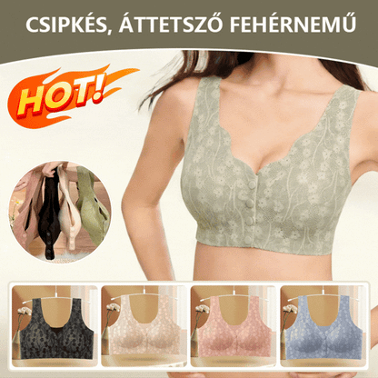 👙【3 darab 9500 Ft】Női vezeték nélküli csipke melltartó elülső rögzítéssel